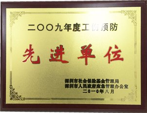 2009年度工伤预防先进单位